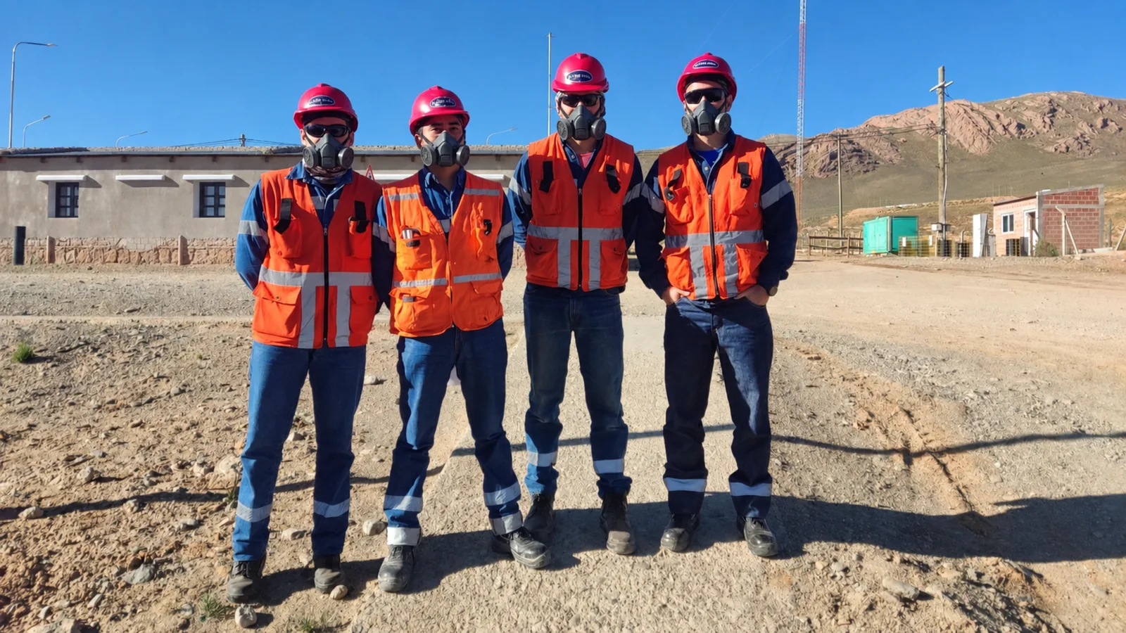 Equipo O.FRE.SER en un campamento minero de la Puna